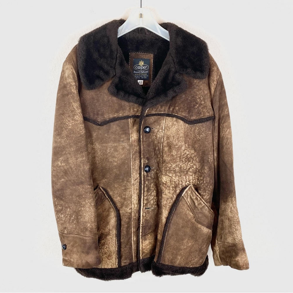 Vintage Cooper Brown Leather Coat